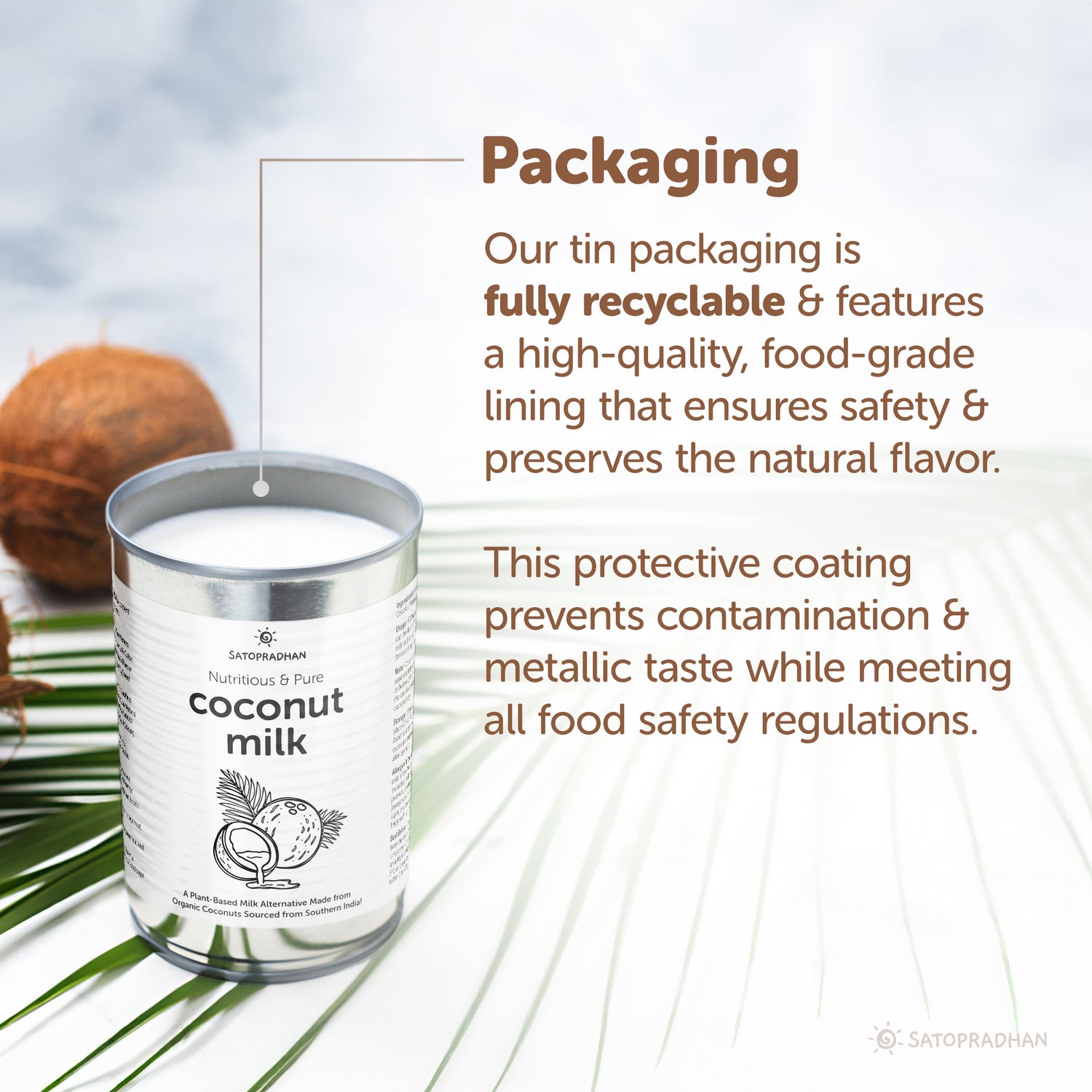 Unsweetened Pure Coconut Milk 400ml (18% Fat) - Made from Fresh Coconut Flesh and Water - No Added Sugar, Additives, or Emulsifiers - Dairy-Free, Lactose-Free, Vegan, and Plant-Based