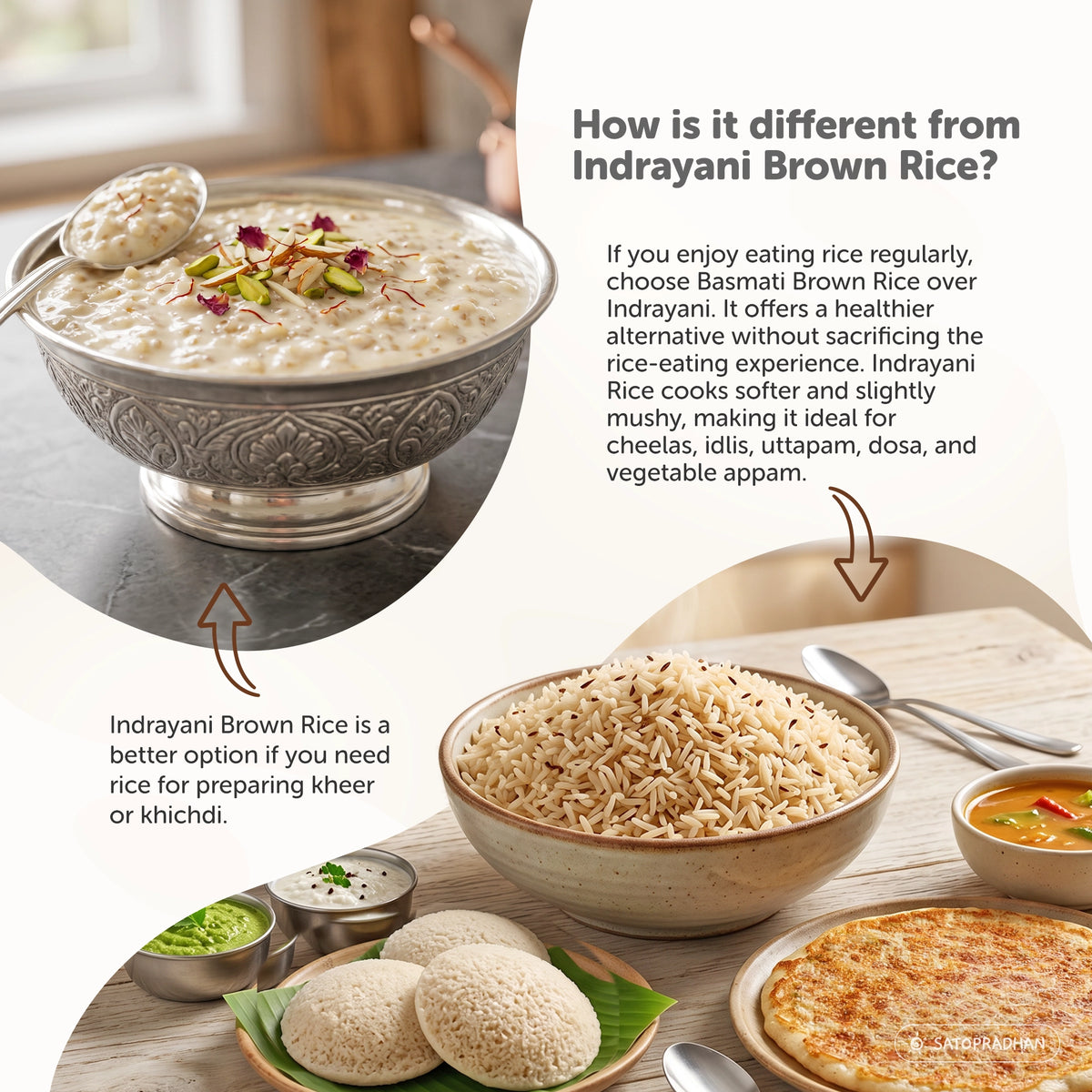 Difference between brown rice and indrayani brown rice