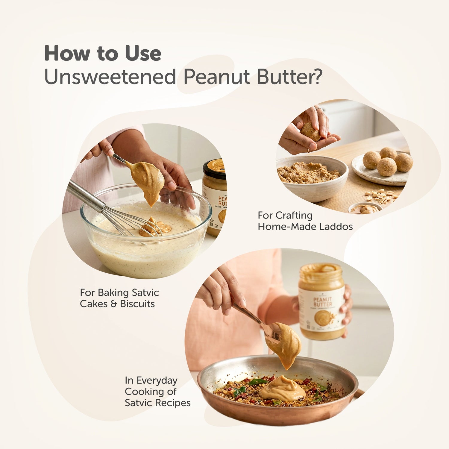 Sugar Free Plain Peanut Butter – Creamy - Unsweetened - 100% Peanuts