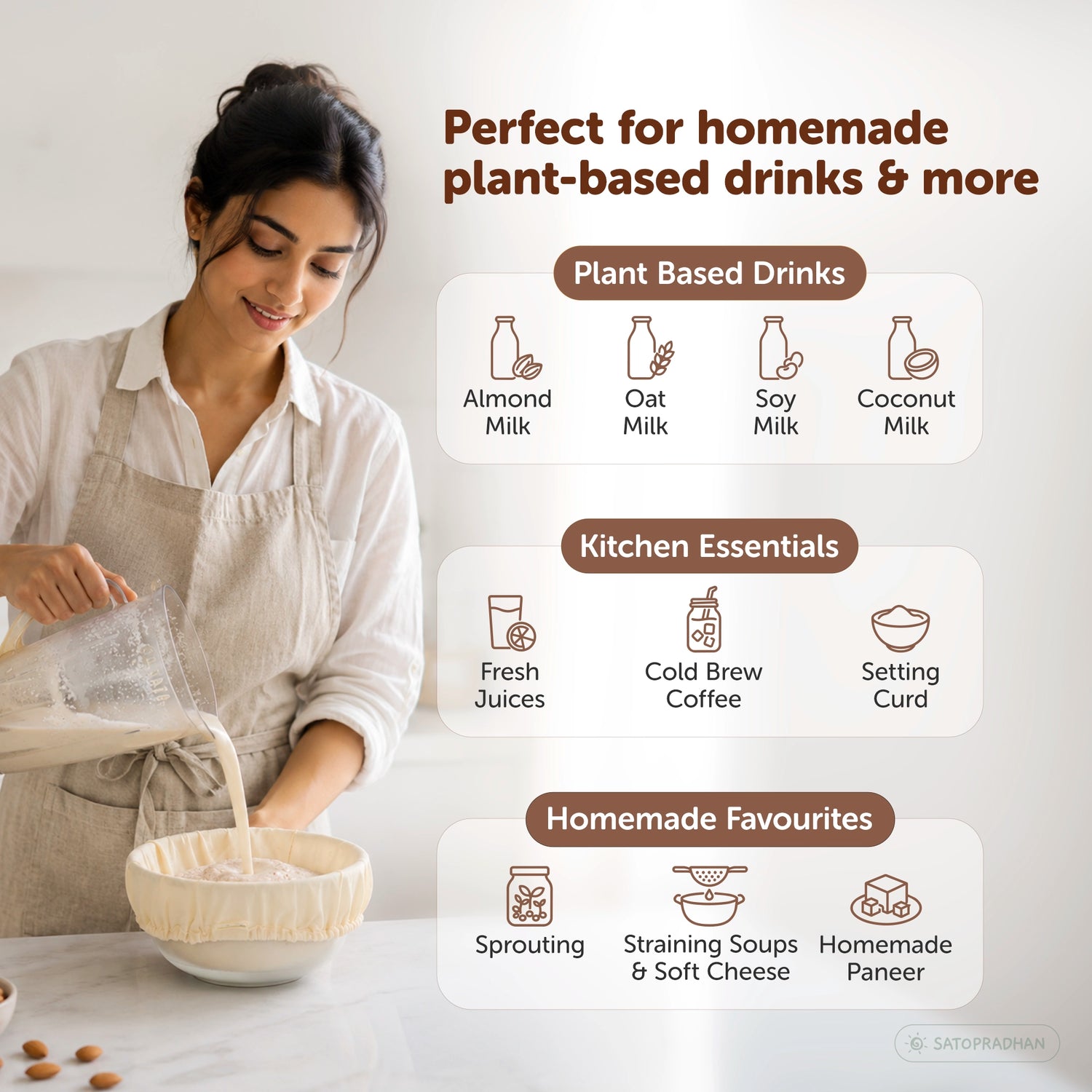 perfect for homemade plant based drinks and more