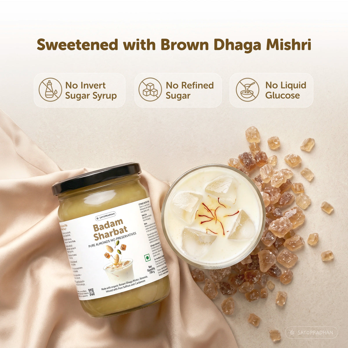 Badam Sharbat Sweetened with brown Dhaka Tishri