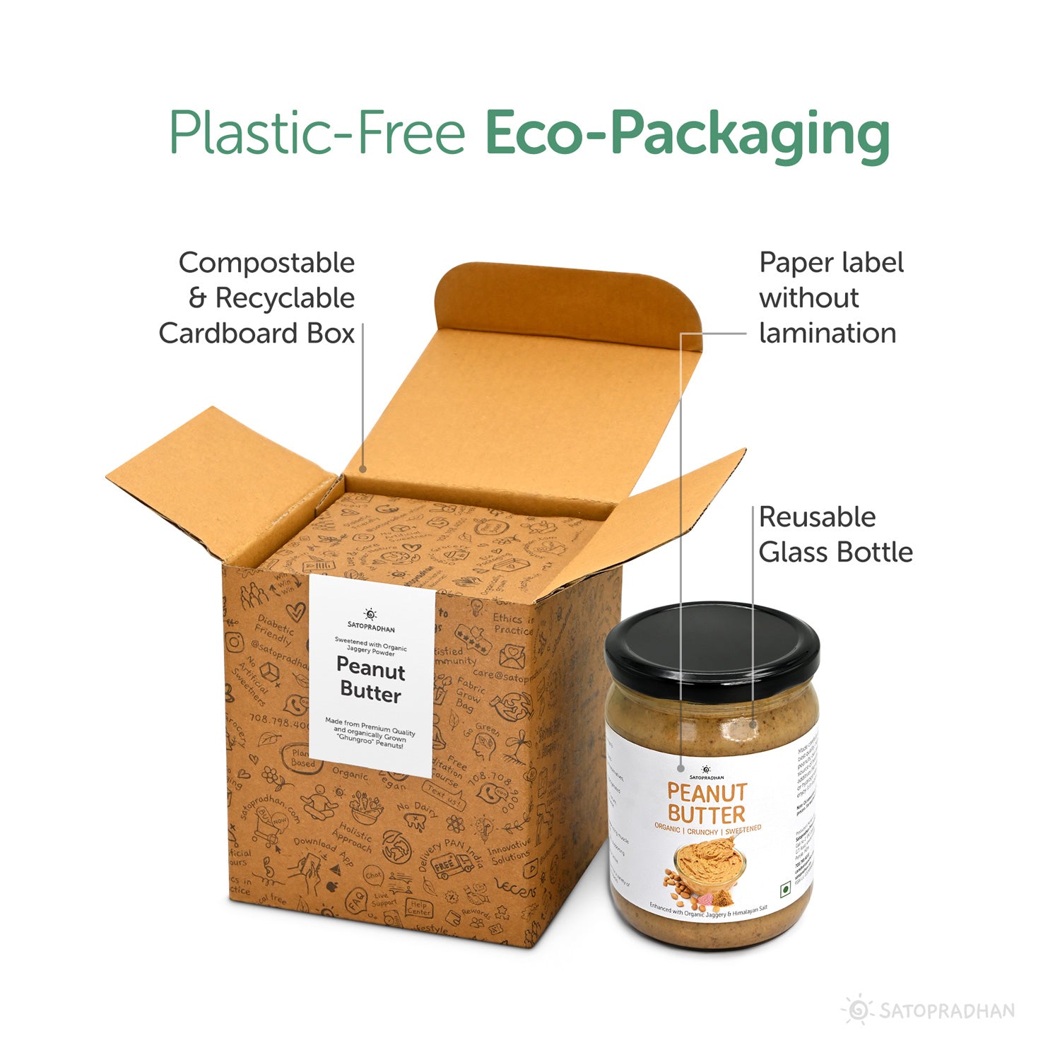 free from gluten, soy, dairy, artificial preservatives and hydrogentaed oil make it palatable for vegans and other who has dietary restrictions and allergies, eco friendly packaging