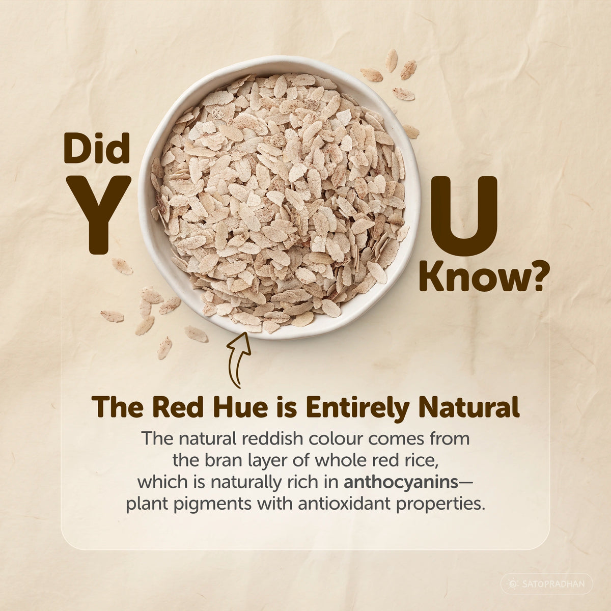 Poha Red - Organic & Wholesome 400g & 2.8 Kg - Gluten-free & Saponin-free - High-Quality Unrefined Grains without Preservatives