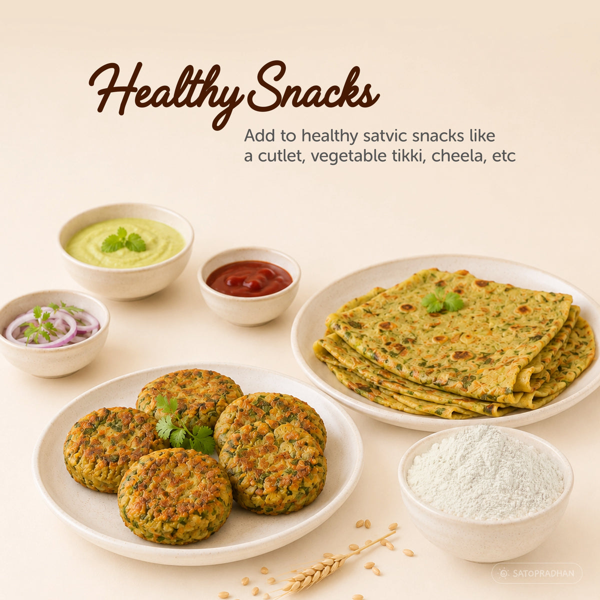 Healthy snacks made from wheat flour sharbati