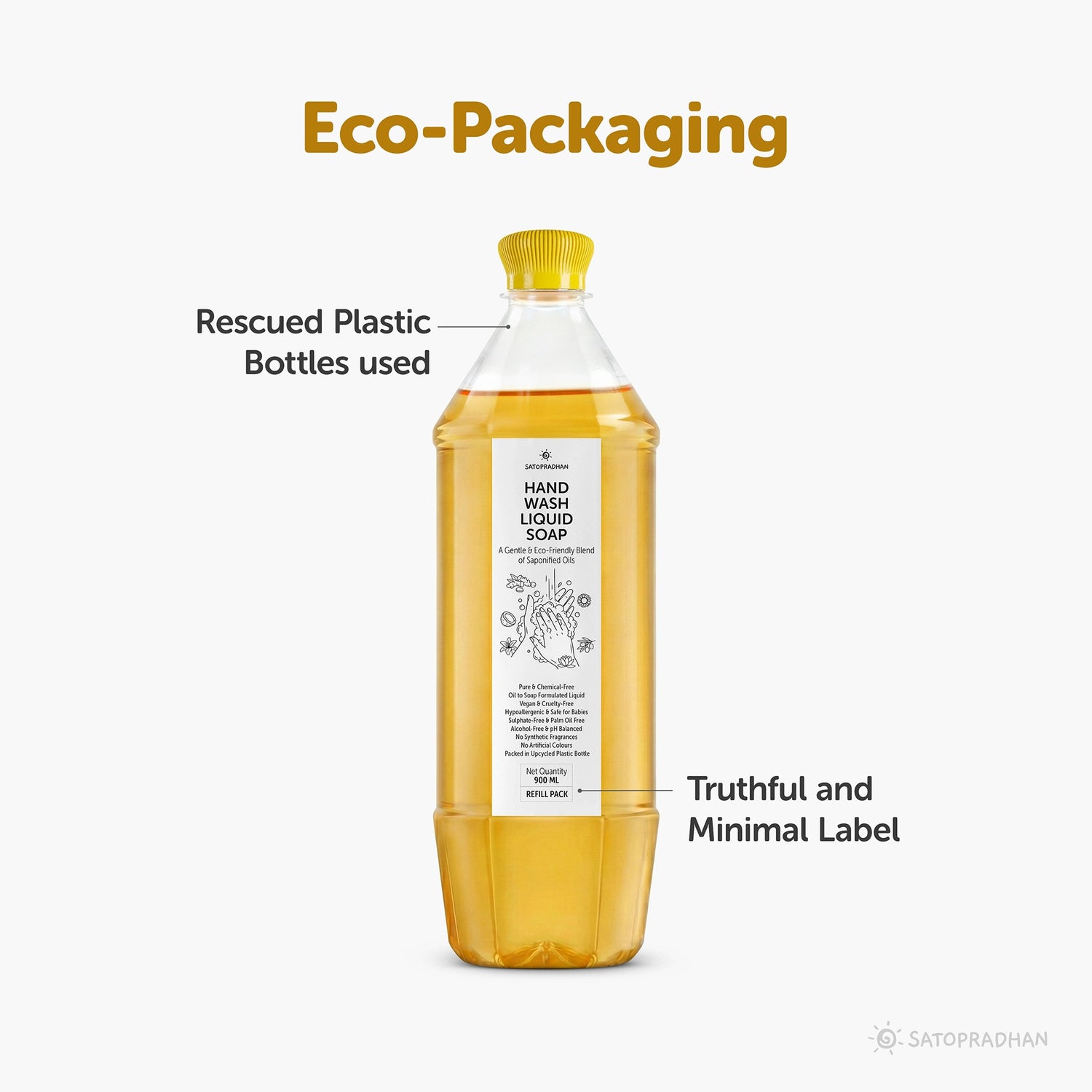 Natural Liquid Handwash 200ml/900ml - Hydrating & Moisturizing Hand Soap for Sensitive Skin - Perfect Hand Cleanser & Disinfectant - Herbal, Vegan & Earth Friendly - For All Skin Types