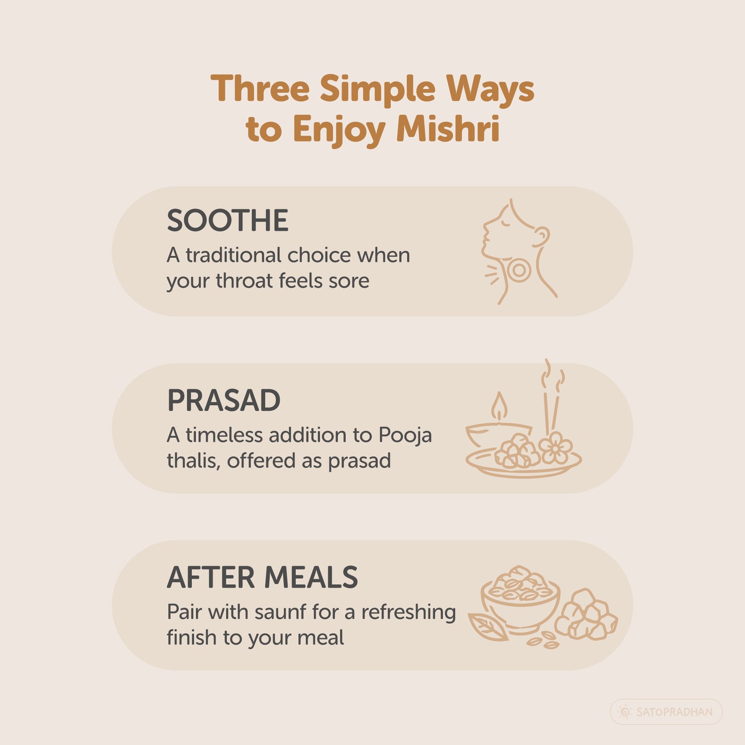 Usages | Brown Dhaga Mishri Chunks 150g – Rock Sugar Crystals - Unrefined, Chemical-Free Sweetener