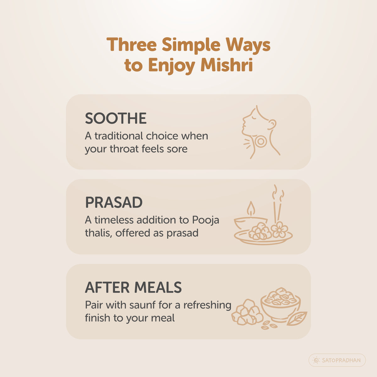Brown Dhaga Mishri Chunks 150g – Rock Sugar Crystals - Unrefined, Chemical-Free Sweetener