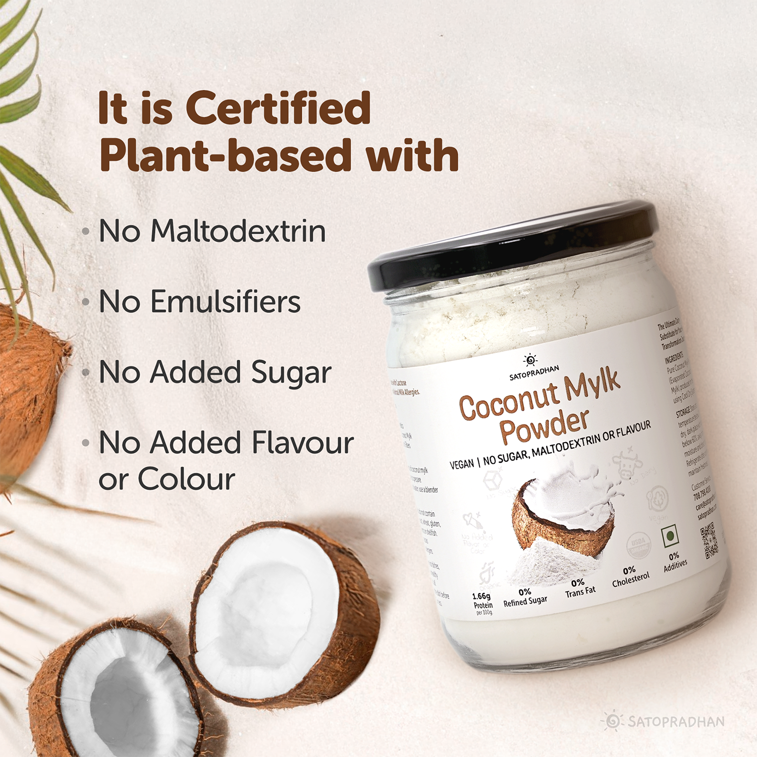 Coconut Mylk Powder 200g -100% Vegan & Pure | No Added Sugar or Flavour | Maltodextrin-Free.