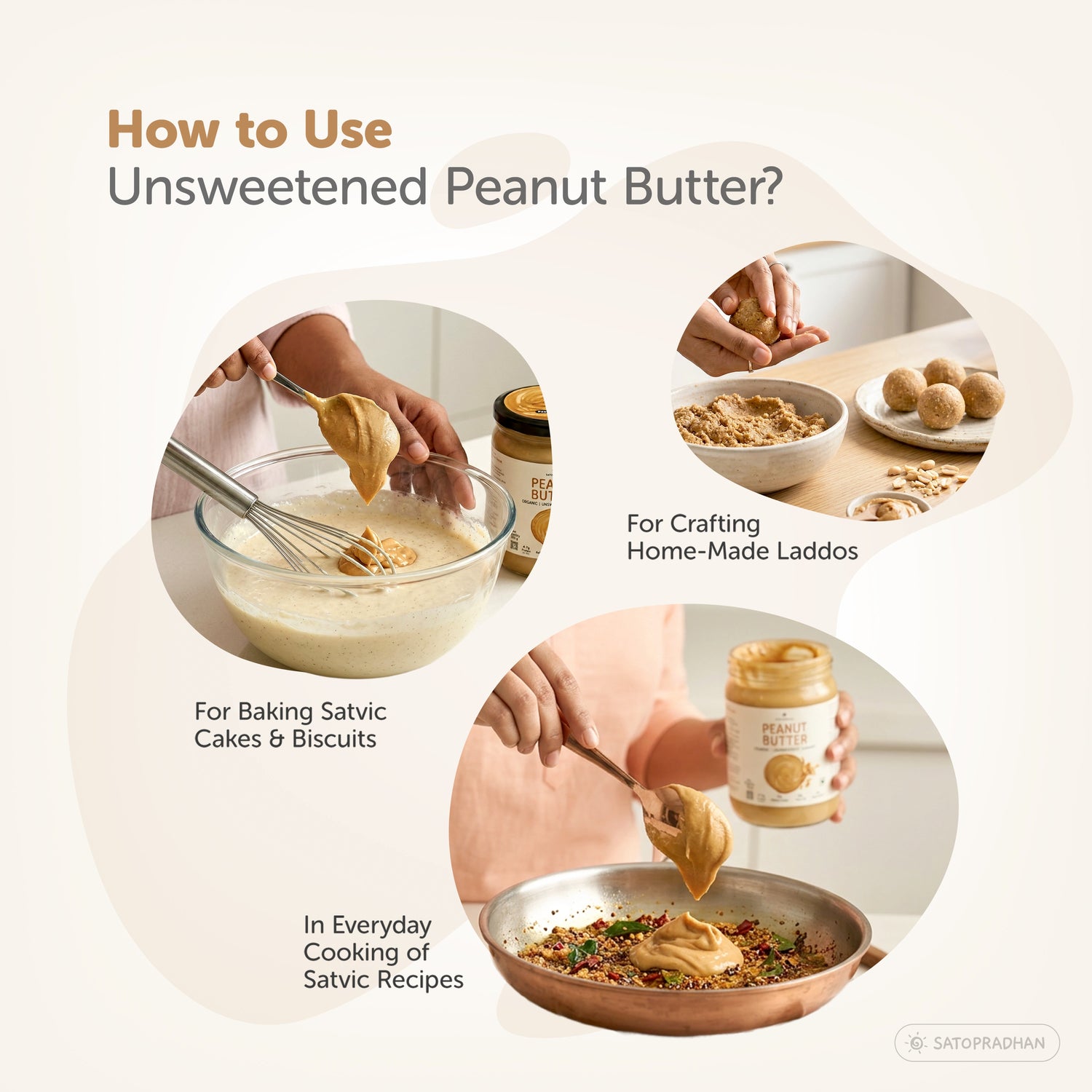 Sugar Free Plain Peanut Butter 500g – Creamy - Unsweetened - 100% Peanuts
