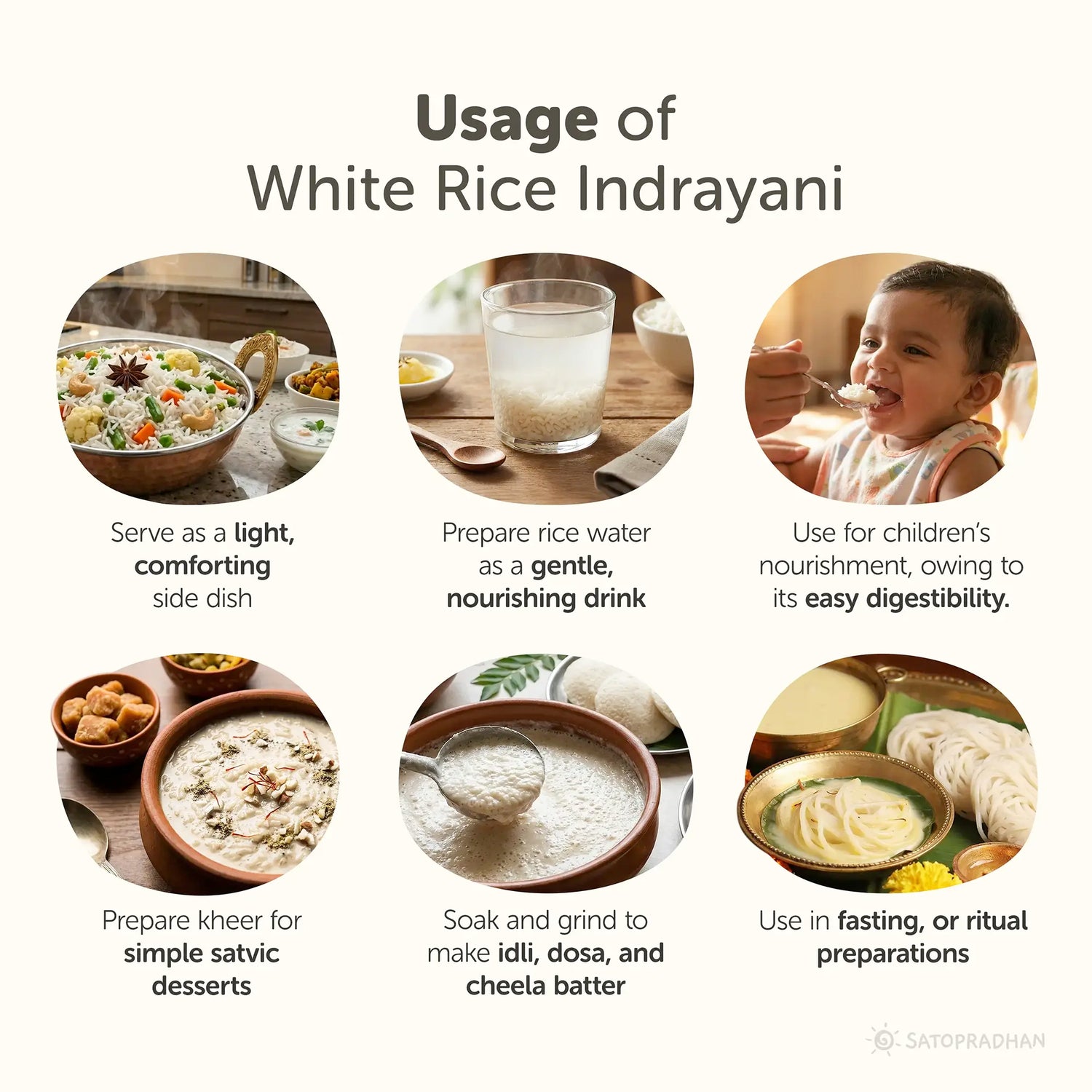 White Rice Indrayani – Choose from 800g or 4.5kg – Organic, Natural & Aromatic - Light & Easy-to-Digest Polished Short-Grain White Rice
