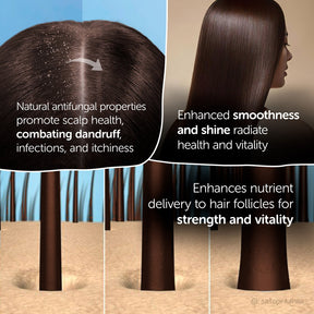 Ensure hair smoothness and strength by combating dandruff, infections and itchiness