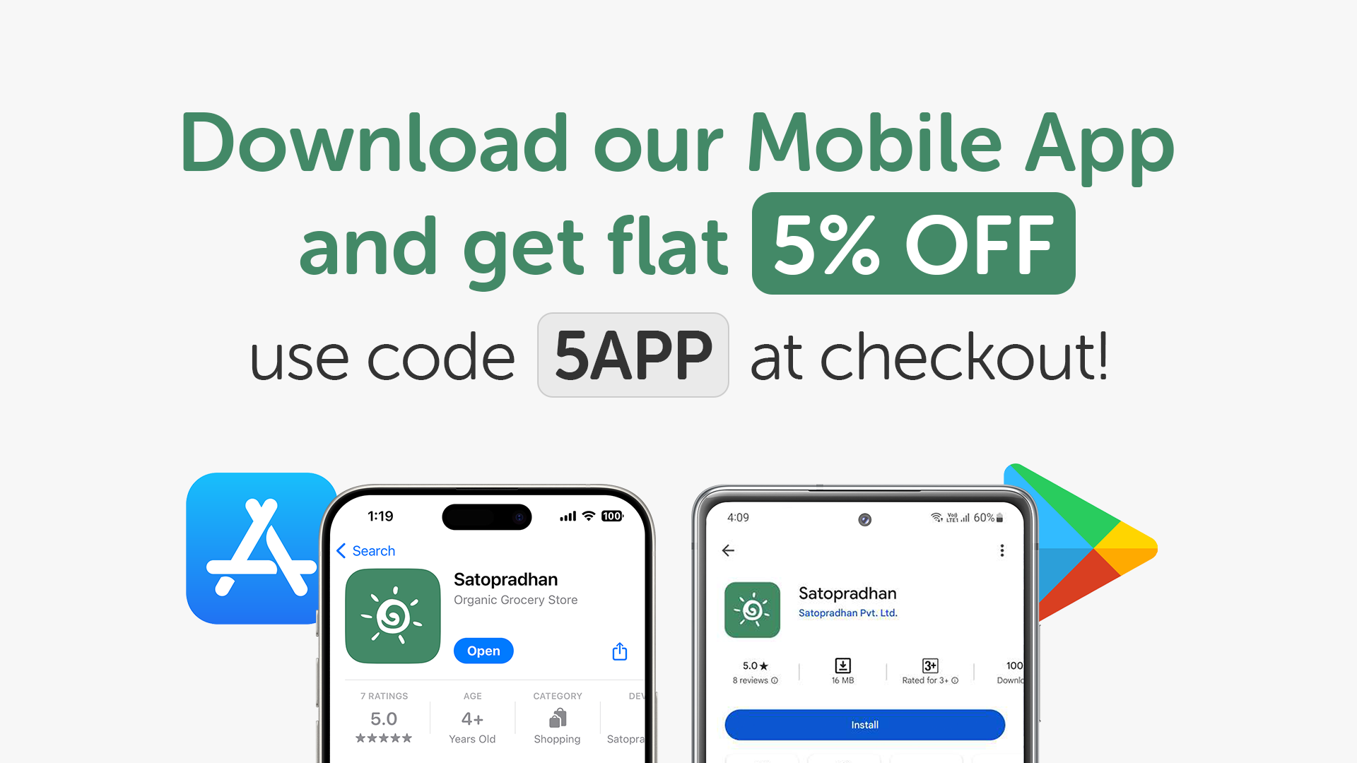 download satopradhan mobile app for 5% discount