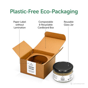 comes in plastic free eco packaging