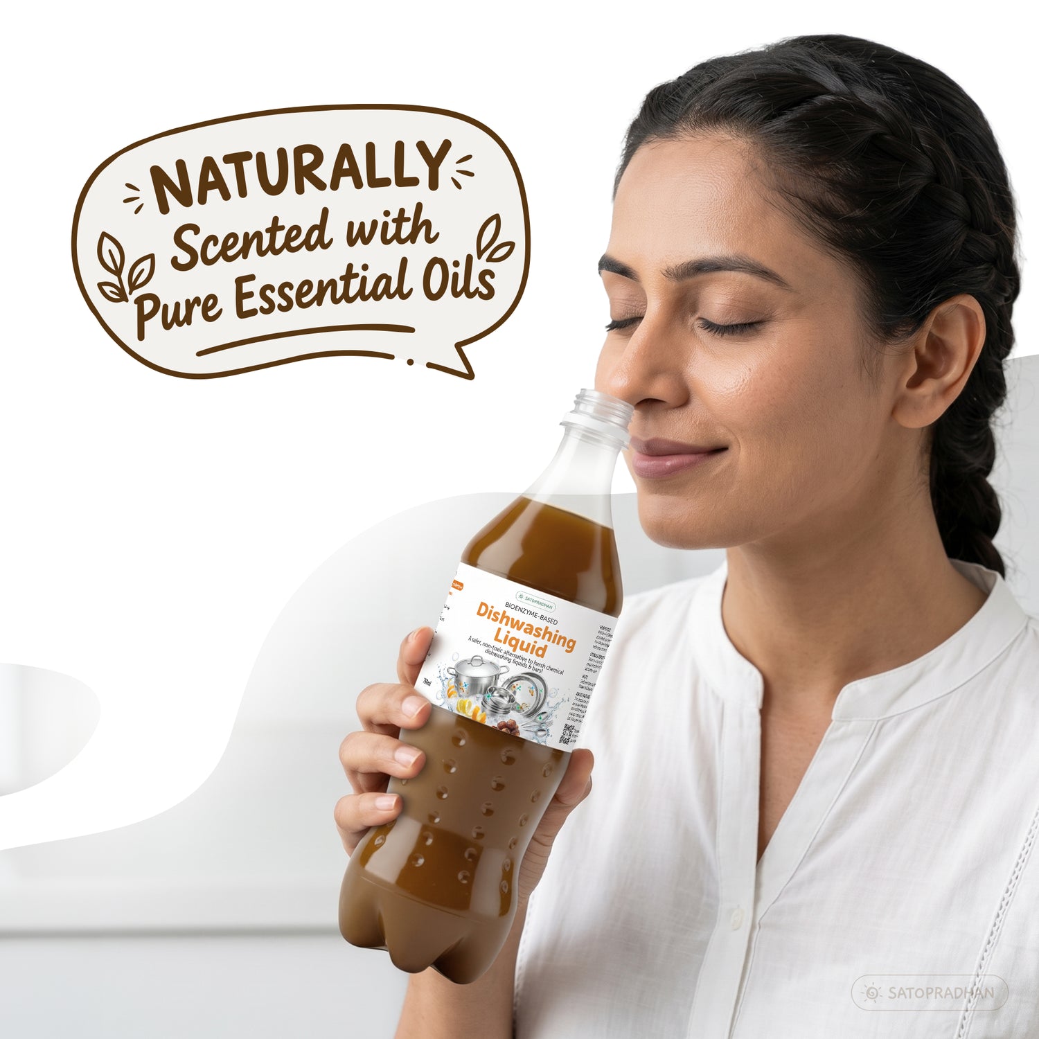 Bio-enzyme dishwash liquid naturally scented with pure essential oils