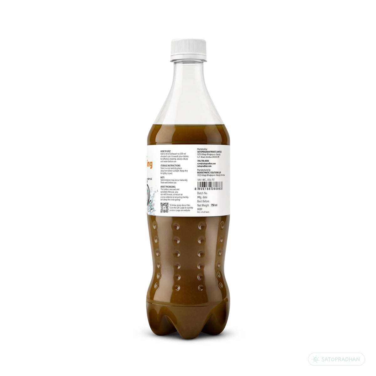 Bio-enzyme dishwash liquid for natural kitchen cleaning in India