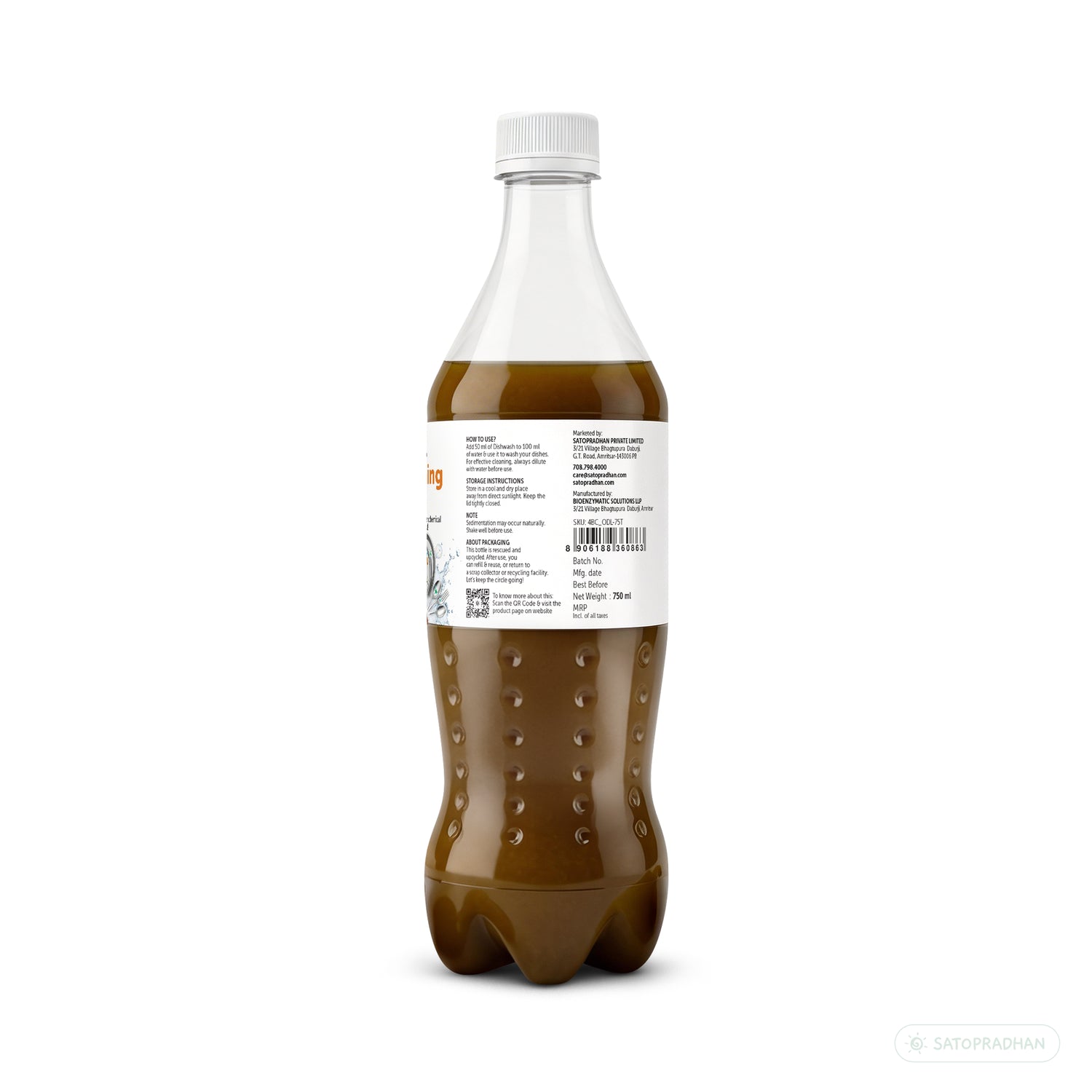 Bio-enzyme dishwash liquid for natural kitchen cleaning in India