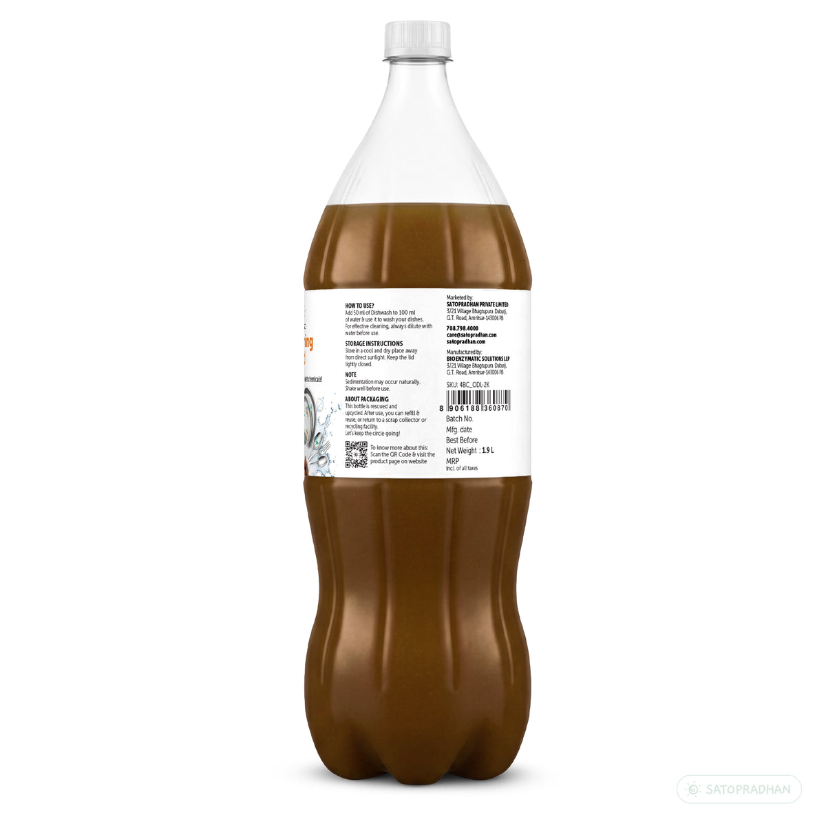 Bio-enzyme dishwash liquid for natural kitchen cleaning in India