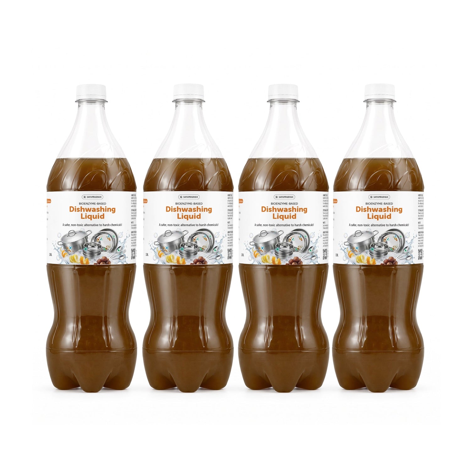 Bio-Enzyme Dishwash Liquid Bundle (4 × 1.9 L) - Satopradhan