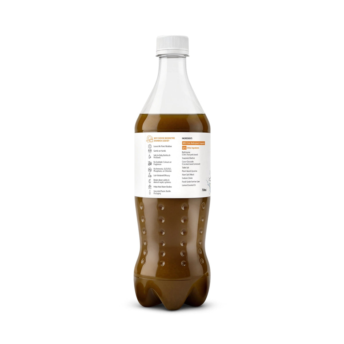 Bio Enzyme Dishwashing Liquid 750ml/1.9L - Natural & Non-Toxic - Safe for Baby Bottles - Satopradhan