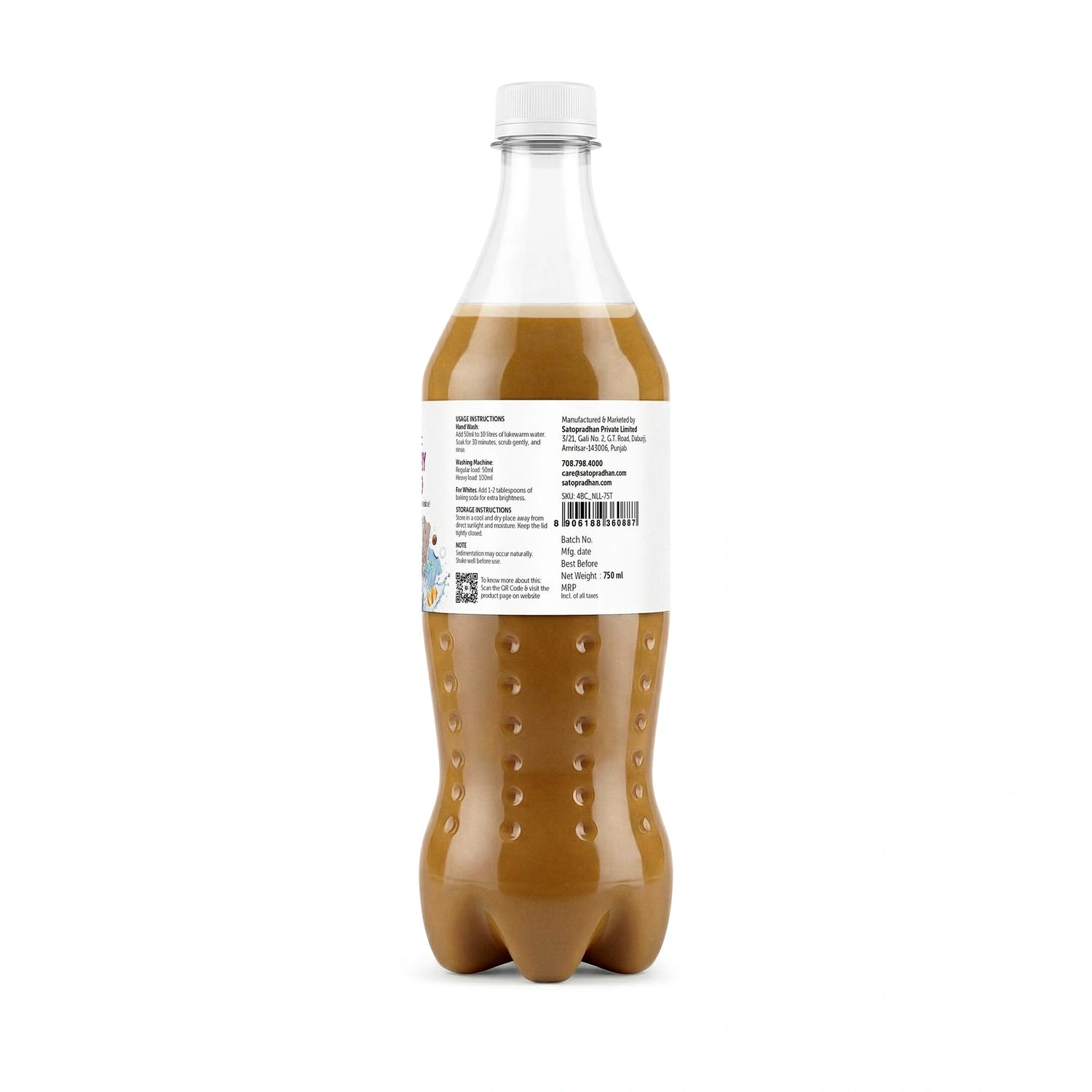 Bioenzyme Laundry Detergent Liquid 750ml/1.9L – Natural, Plant-Based & Eco-Friendly - Satopradhan
