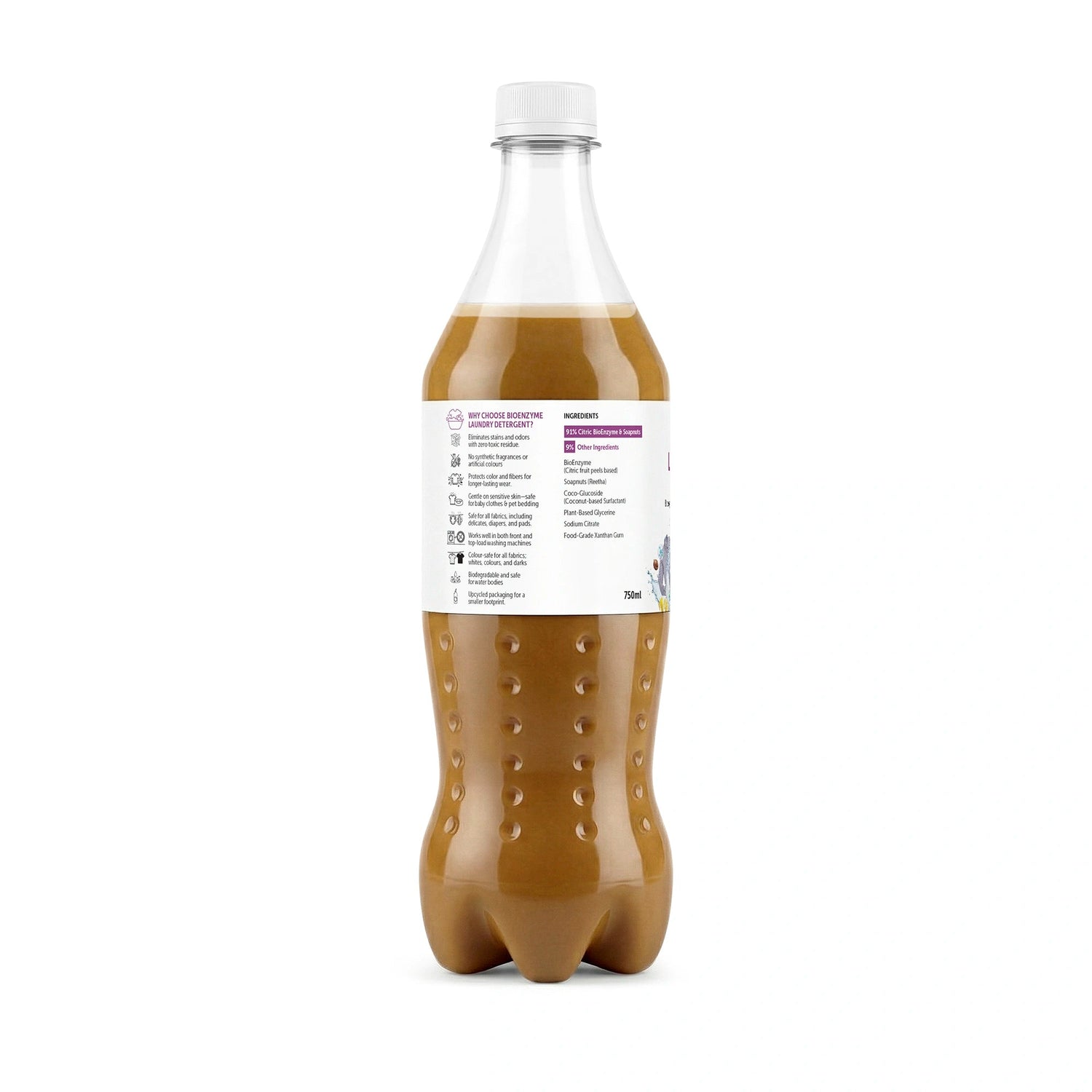 Bioenzyme Laundry Detergent Liquid 750ml/1.9L – Natural, Plant-Based & Eco-Friendly - Satopradhan