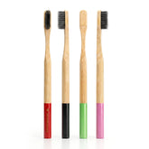 Eco-Friendly Bamboo Toothbrushes - Set of 4 - BPA-Free - Soft Bristles - Satopradhan