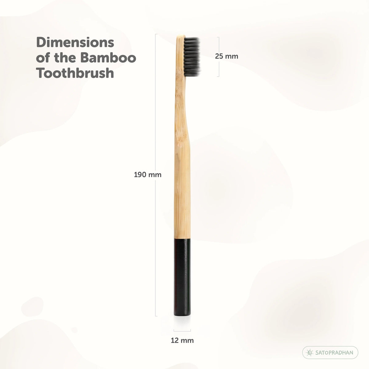 Eco-Friendly Bamboo Toothbrushes - Set of 4 - BPA-Free - Soft Bristles - Satopradhan