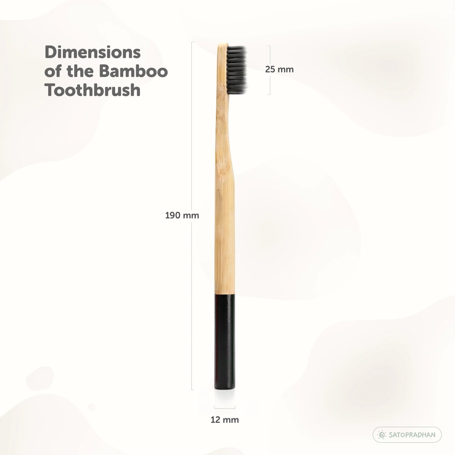 Eco-Friendly Bamboo Toothbrushes - Set of 4 - BPA-Free - Soft Bristles - Satopradhan