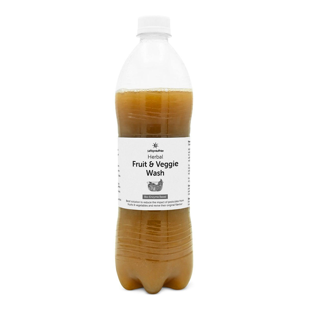 Standard 750ml packaging of Herbal Fruit & Vegetable Wash - eco-friendly and natural
