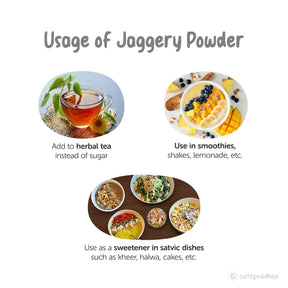 Jaggery Powder- 100% Organic, Natural & Chemical-Free Desi Shakkar 800g/ 4.8kg - A Pure & Healthier Sugar Alternative - Dark Brown with Pleasant Flavour - Satopradhan