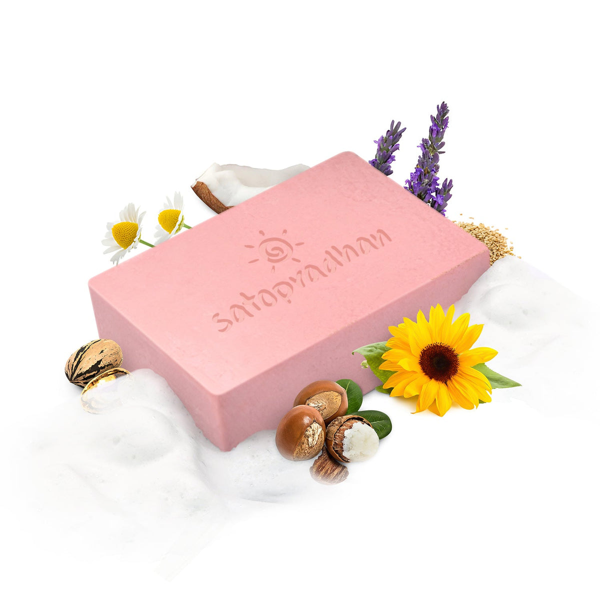 Moisturising Baby Soap for Sensitive Skin 120g | Handmade with Shea Butter & Kashmiri Lavender Oil | Cold Processed Organic Baby Soap Bar | Infant Soap | Lavender Soap - Satopradhan