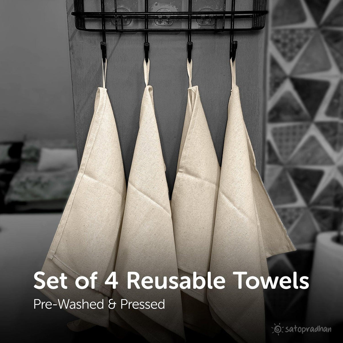 The kitchen towels are pre-washed and pressed to make it ready for the instant use