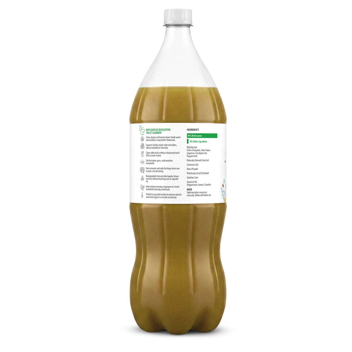 Natural Bioenzyme Toilet Cleaner 750ml/1.9L - Chemical-Free, Eco-Friendly & Septic-Safe Toilet Bowl Cleaner - Satopradhan