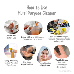 Natural Multi Purpose Cleaner Usage, How to use | Eco Friendly Disinfectant | Non Toxic Room Freshener