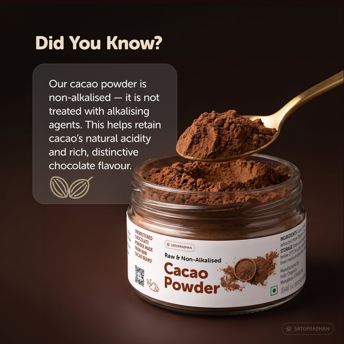 Non-alkalised cacao powder explained 