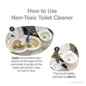 Non-Toxic Toilet Cleaner 700ml & 1.9kg | Bio Enzyme Based Toilet Bowl Cleaner | Unscented | Fumes-Free | Eliminates Odours - Satopradhan