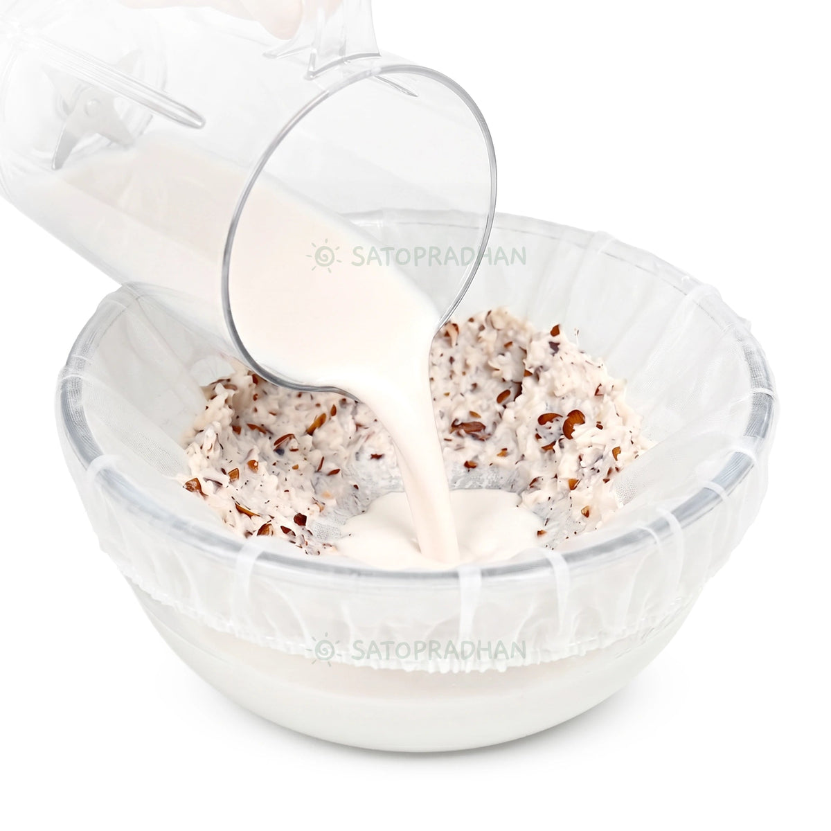 Nylon Nut Milk Bag - Food-Grade Strainer Cloth - Reusable Nut Milk Bag for Making Milk - Nut Milk Mesh for Juicing - Satopradhan