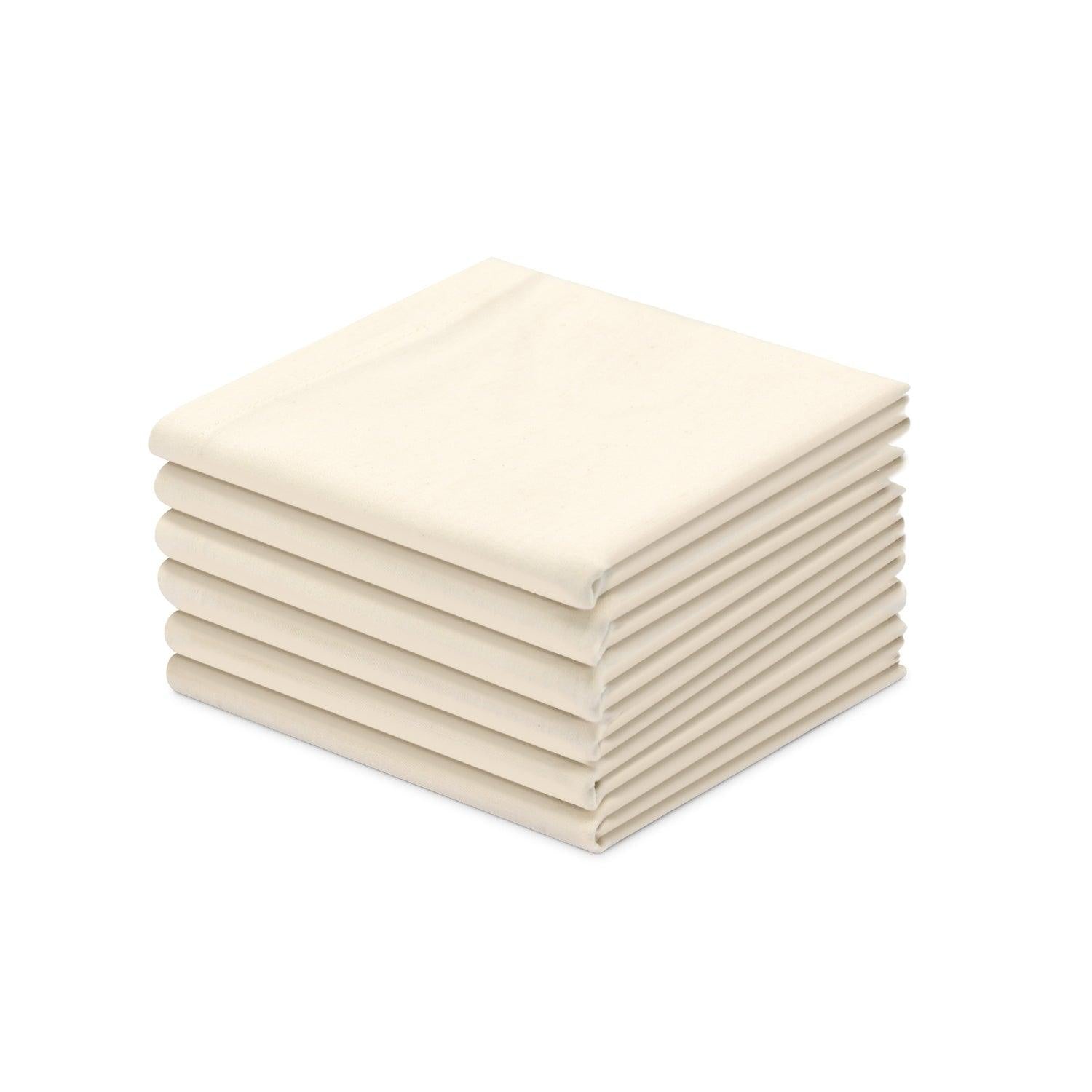 Organic Cotton Handkerchief for Men - 17"x17.5” Large - Set of 6 Soft Men’s Hankies - Cream White Colour - Pure, High-Quality Cloth - Eco-Friendly & Sweat Absorbent Handkerchiefs - Perfect Sustainable Gift - Satopradhan