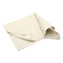 Open organic cotton handkerchief for men, 18x18 inches, cream white, eco-friendly, and soft fabric