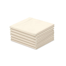 Organic cotton handkerchief for women, 12x12 inches, soft cream white, eco-friendly, and sustainable fabric
