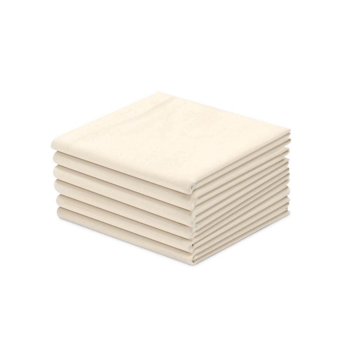 Organic Cotton Handkerchief for Women - Set of 6 - 12”x12.5”- Cream White - Extra Soft Cotton Hankies for Females/Girls - Sweat Absorbent - High Quality & Eco-Friendly Gift for Loved Ones - Unbleached & Undyed - Satopradhan