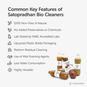 Organic Dishwashing Liquid 700 ml & 1.9kg | Non Toxic Dishwashing Liquid for Sensitive Hands | Disinfectant for Utensils - Satopradhan
