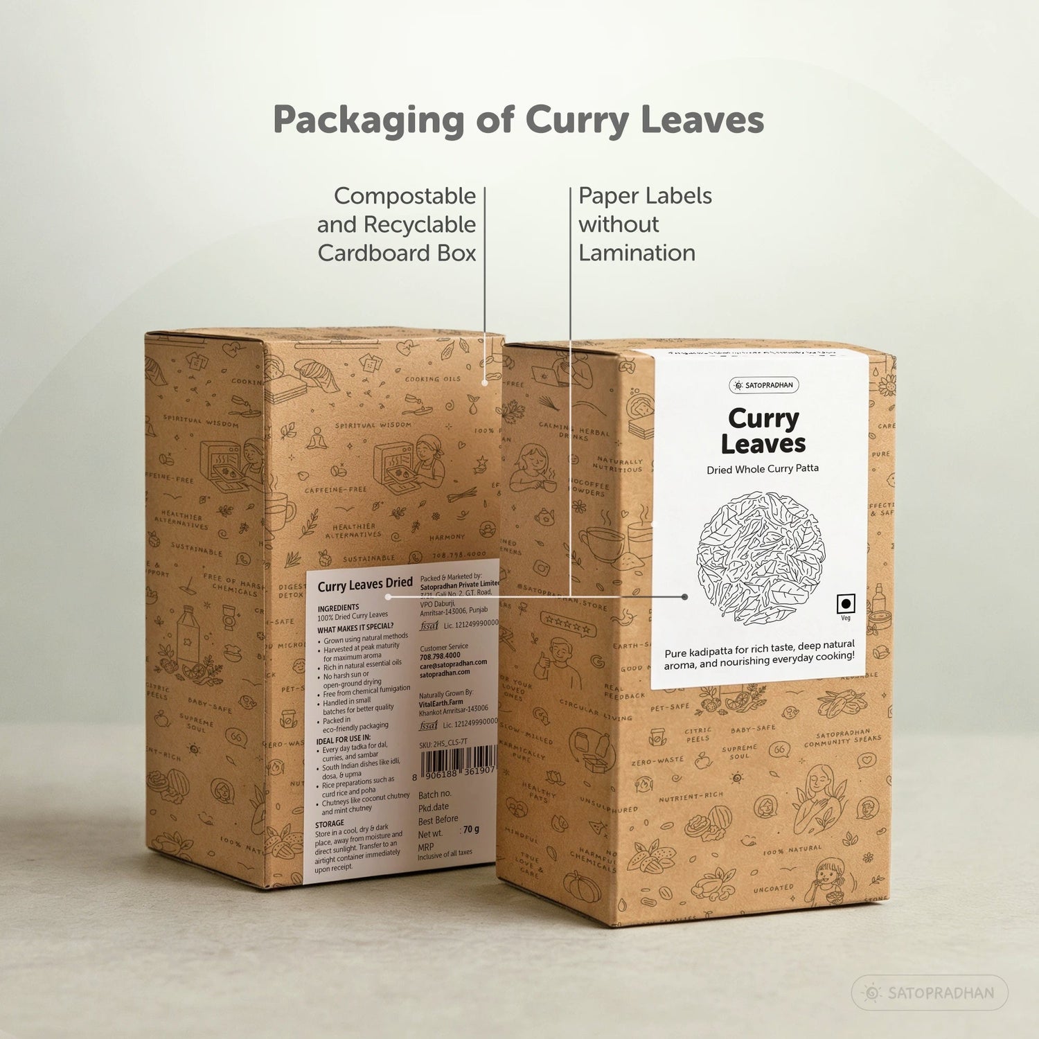 Organic Dried Curry Leaves 70g – Chemical-Free & Ready to Use Kadipatta - Karuveppilai - Satopradhan