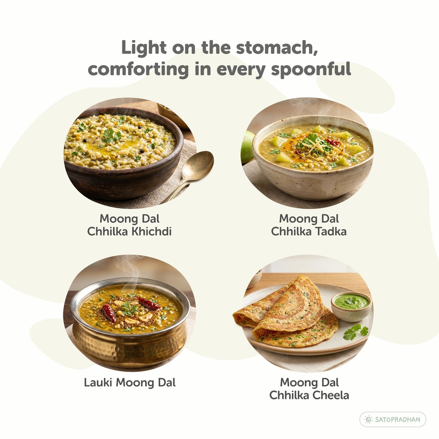Organic Moong Dal Chilka 800g - Split Green Gram - Unpolished Moong with Skin - Satopradhan