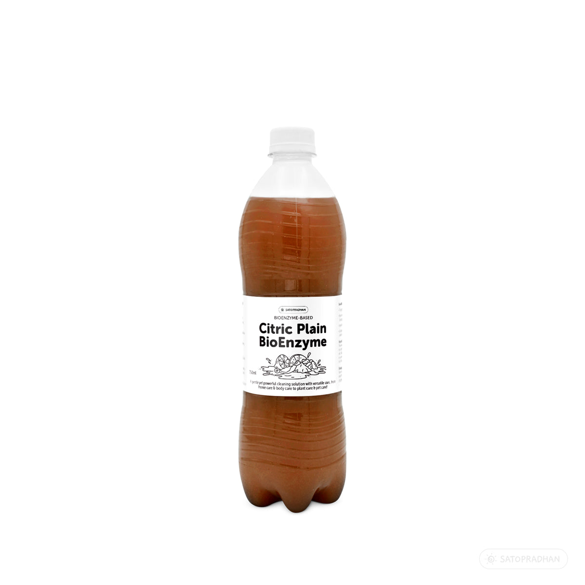 Front view of Satopradhan Plain Citric Bio Enzyme 750ml bottle
