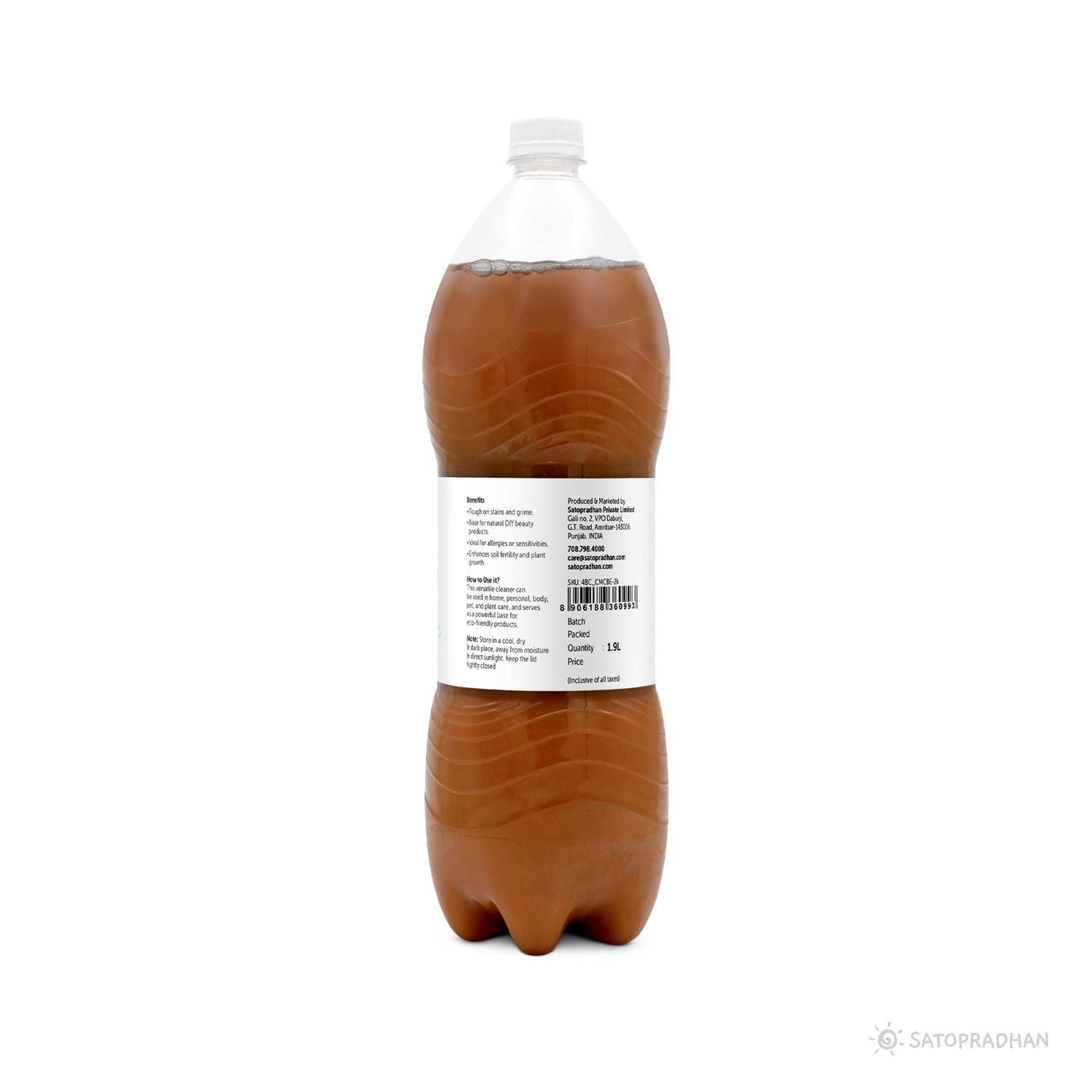 Plain Citric Bio Enzyme 750ml or 1.9L - Multipurpose Home Cleaner - Bioenzyme All Purpose Cleaner - Concentrated & Environmentally Friendly Disinfectant Spray - Satopradhan