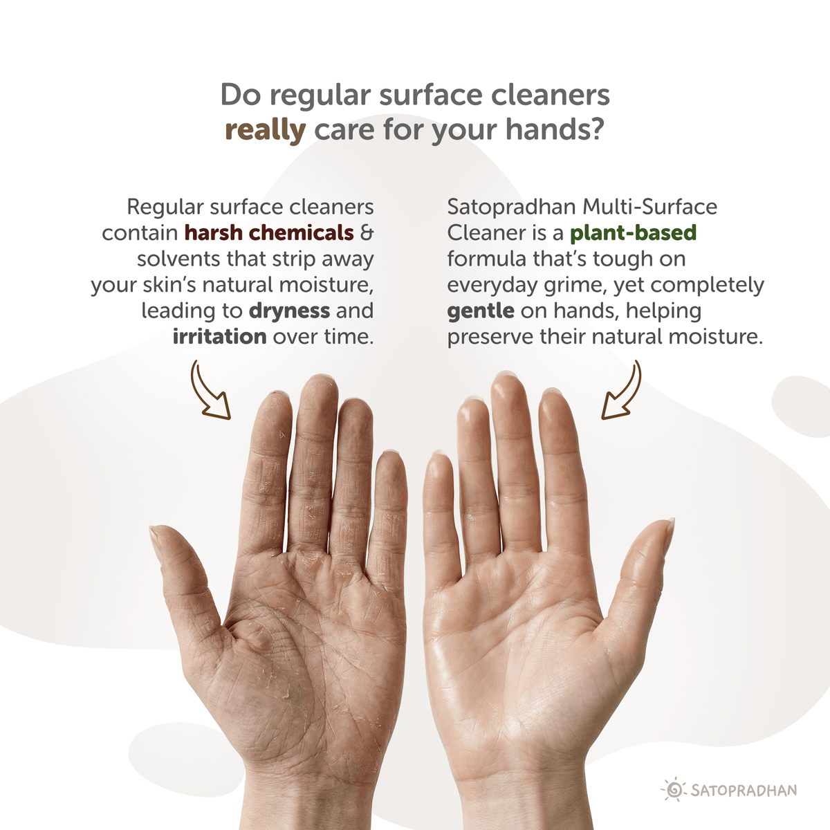 Plant-Based Multi-Surface Cleaner 750 ml - Bio-Enzyme All-Purpose Cleaning Spray - Chemical-Free Glass Cleaner - Satopradhan
