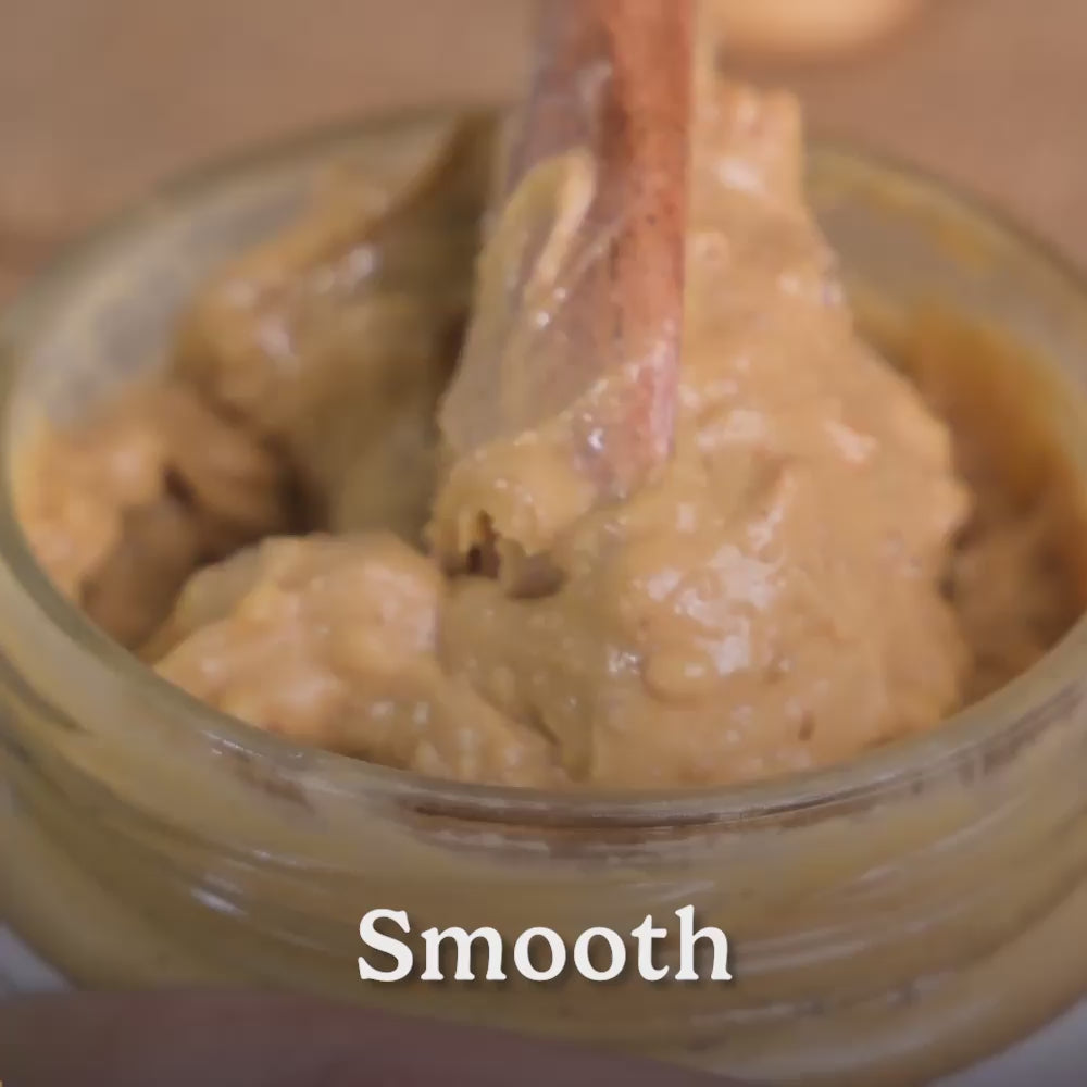 Pure Cashew Nut Butter  200g -  Organic, Mildly Sweetened, Smooth & Crunchy - No Refined Sugar, Gluten-Free, Vegan, Keto Friendly, video, making video