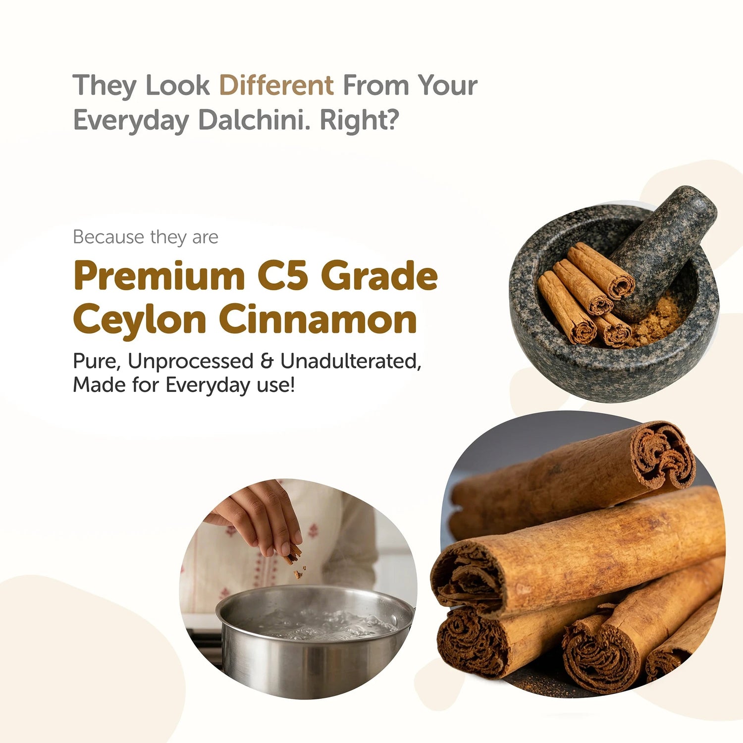 Pure Ceylon Cinnamon Sticks (C5) 100g – Low Coumarin - True Sri Lankan Whole Dalchini Quills - Unpolished Cinnamon Whole Bark - Satopradhan