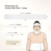 Therapeutic Cotton Cloth Wet Pack - Natural Detox and Healing - Thandi Patti for Headache, Fever, Fatigue, Sore Throat, Thyroid, Digestion, Cold - Satopradhan